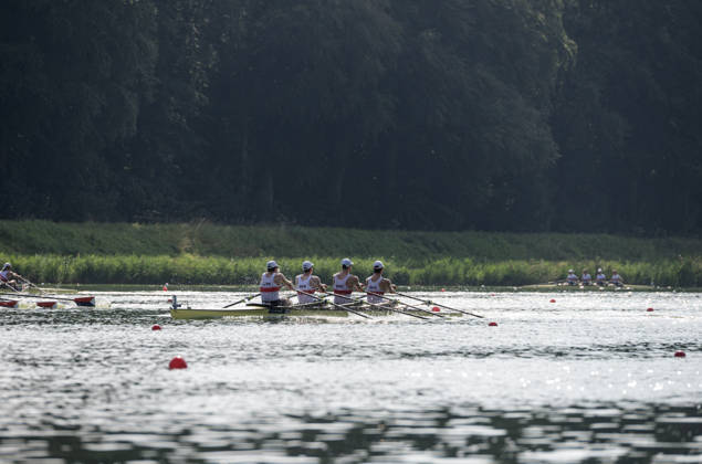 Amsterdam The Netherlands 27th August 2026 2026 World Rowing Championships on the Bosbaan in Amsterdam Men s Quadruple Sculls Semifinal 2 (Semifinal) B Marc Weber 2 Felix Heinrich 3 Jonas Gelsen S Ole Hohensee (GER) watersport,