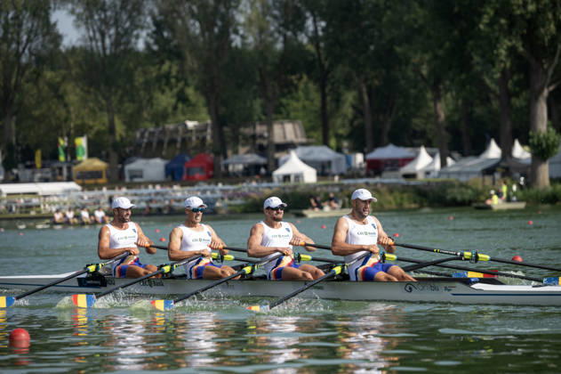 Amsterdam The Netherlands 27th August 2026 2026 World Rowing Championships on the Bosbaan in Amsterdam Men s Quadruple Sculls Semifinal 2 (Semifinal) B Mihaita Vasile Tiganescu 2 Alexandru Gherasim 3 Florin Bogdan Horodisteanu S Ioan Prundeanu (ROU) watersport,