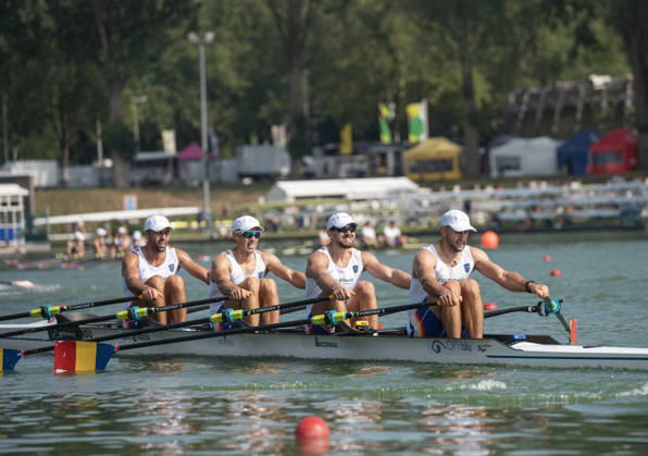 Amsterdam The Netherlands 27th August 2026 2026 World Rowing Championships on the Bosbaan in Amsterdam Men s Quadruple Sculls Semifinal 2 (Semifinal) B Mihaita Vasile Tiganescu 2 Alexandru Gherasim 3 Florin Bogdan Horodisteanu S Ioan Prundeanu (ROU) watersport,