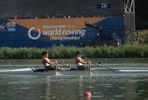 Amsterdam The Netherlands 27th August 2026 2026 World Rowing Championships on the Bosbaan in Amsterdam Lightweight Women s Double Sculls Final (Final) B Khadija Krimi S Selma Dhaouadi (TUN) watersport,