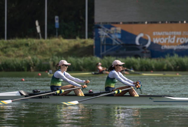 Amsterdam The Netherlands 27th August 2026 2026 World Rowing Championships on the Bosbaan in Amsterdam Lightweight Women s Double Sculls Final (Final) B Chloe Gorski Delazeri S Isabelle Falck Camargos (BRA) watersport,