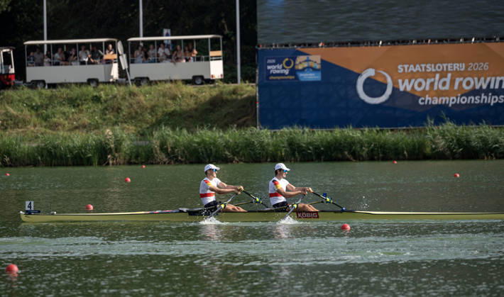 Amsterdam The Netherlands 27th August 2026 2026 World Rowing Championships on the Bosbaan in Amsterdam Lightweight Men s Double Sculls Final A (Final) B Naveen Alexander Shah S Maximilian Ruehling (GER) watersport,