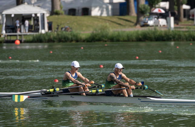 Amsterdam The Netherlands 27th August 2026 2026 World Rowing Championships on the Bosbaan in Amsterdam Lightweight Men s Double Sculls Final A (Final) B Piedro Tuchtenhagen S Evaldo Mathias Becker Morais (BRA) watersport,