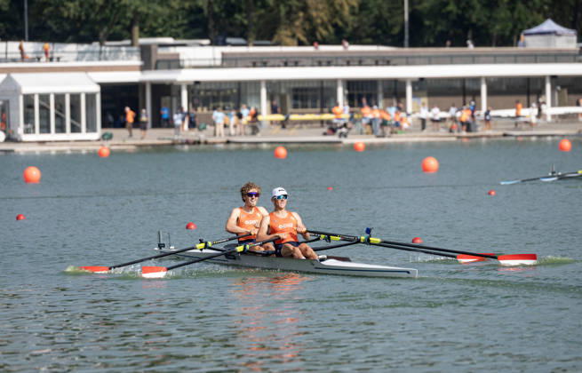 Amsterdam The Netherlands 27th August 2026 2026 World Rowing Championships on the Bosbaan in Amsterdam Lightweight Men s Double Sculls Final A (Final) B Erik Van Eijck Van Heslinga S Frederik Ploeg (NED) watersport,