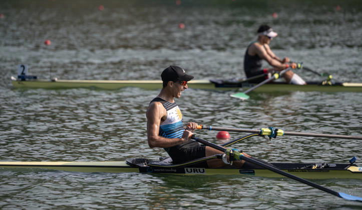 Amsterdam The Netherlands 27th August 2026 2026 World Rowing Championships on the Bosbaan in Amsterdam Lightweight Men s Single Sculls Final A (Final) Felipe Kluver Ferreira (URU) watersport,