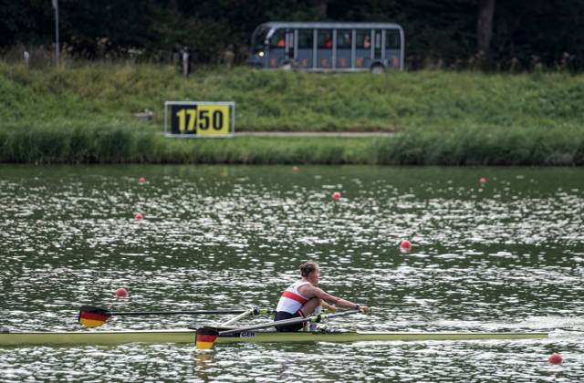 Amsterdam The Netherlands 27th August 2026 2026 World Rowing Championships on the Bosbaan in Amsterdam Lightweight Women s Single Sculls Final B (Final) JOHANNA REICHARDT (GER) watersport,