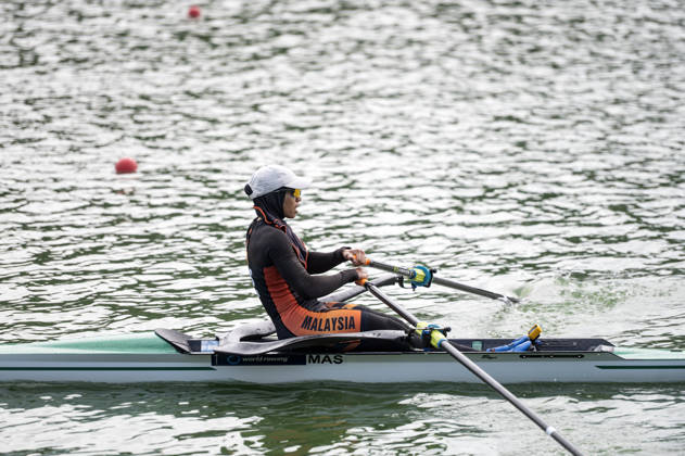 Amsterdam The Netherlands 27th August 2026 2026 World Rowing Championships on the Bosbaan in Amsterdam Lightweight Women s Single Sculls Final B (Final) Binti Zakaria Nurzarinah (MAS) watersport,