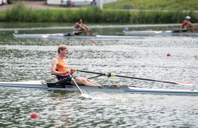 Amsterdam The Netherlands 27th August 2026 2026 World Rowing Championships on the Bosbaan in Amsterdam Lightweight Men s Single Sculls Final B (Final) CORNELUS PALSMA (NED) watersport,