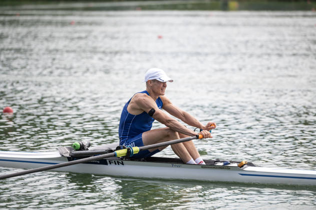 Amsterdam The Netherlands 27th August 2026 2026 World Rowing Championships on the Bosbaan in Amsterdam Lightweight Men s Single Sculls Final B (Final) Juho-Pekka Petaejaeniemi (FIN) watersport,