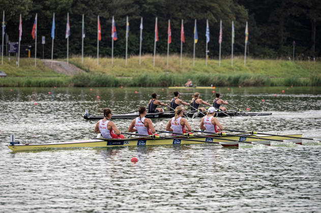 Amsterdam The Netherlands 27th August 2026 2026 World Rowing Championships on the Bosbaan in Amsterdam Women s Quadruple Sculls Final C (Final) B Barbara Stepien 2 Anna Khlibenko 3 Zuzanna Lesner S Zuzanna Jasinska (POL) watersport,
