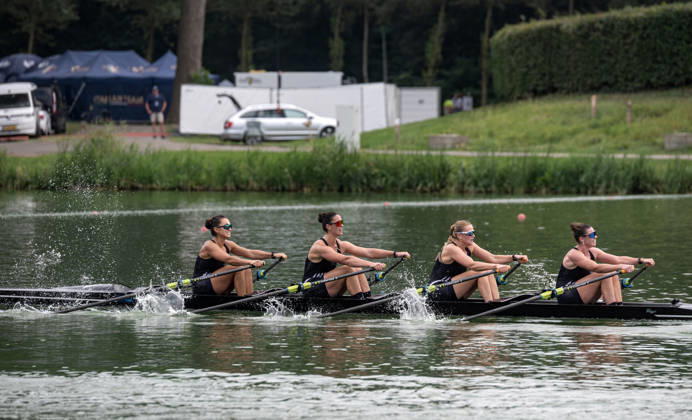 Amsterdam The Netherlands 27th August 2026 2026 World Rowing Championships on the Bosbaan in Amsterdam Women s Quadruple Sculls Final C (Final) B Veronica Wall 2 Rebecca Leigh 3 Olivia Hay S Stella Clayton-Greene (NZL) watersport,