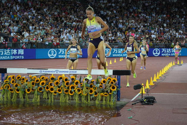 Zurich Leichtathletik, athletics, Wanda Diamond League Weltklasse Zürich 27.08.2026, Letzigrund Stadion Zürich , 3000m Hindernislauf Frauen 3000m Steeple chase Women Elise Thorner Grossbritannien, GB