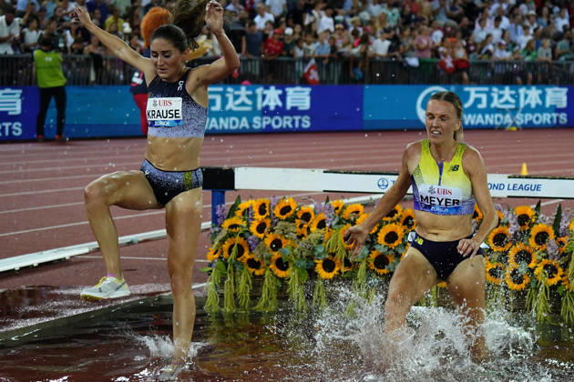 Zurich Leichtathletik, athletics, Wanda Diamond League Weltklasse Zürich 27.08.2026, Letzigrund Stadion Zürich , 3000m Hindernislauf Frauen 3000m Steeple chase Women Gesa Felicitas Krause, Lea Meyer, Deutschland,