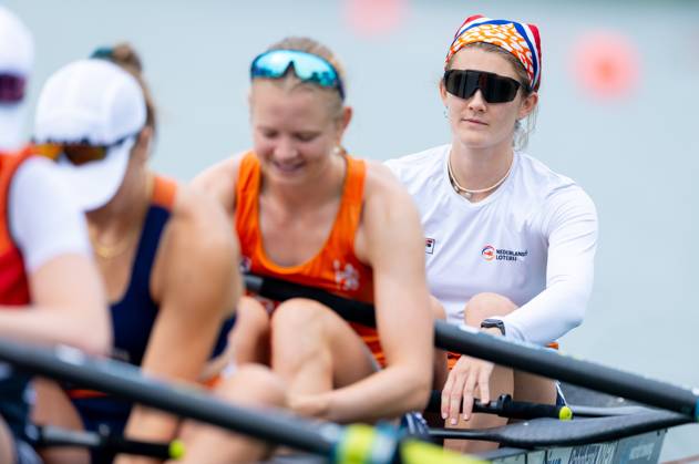 AMSTERDAM - Claire de Kok with the women s eight during a training session on the fifth day of the World Rowing Championships at the Bosbaan in the Amsterdam Forest. IRIS VAN DEN BROEK ANP xVIxANPxSportx xxANPxIVx 566422166 originalFilename: 566422166.jpg