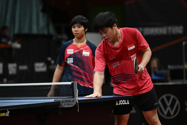 Final of mixed doubles of Table tennis, Tischtennis during the WTT Feeder Olomouc, Czech Republic, August 28, 2026. From left Loy Ming Ying and Quek Izaac of Singapore. (CTKxPhoto LudekxPerina) CTKPhotoP2026082804353  CTKPhotoP2026082804353