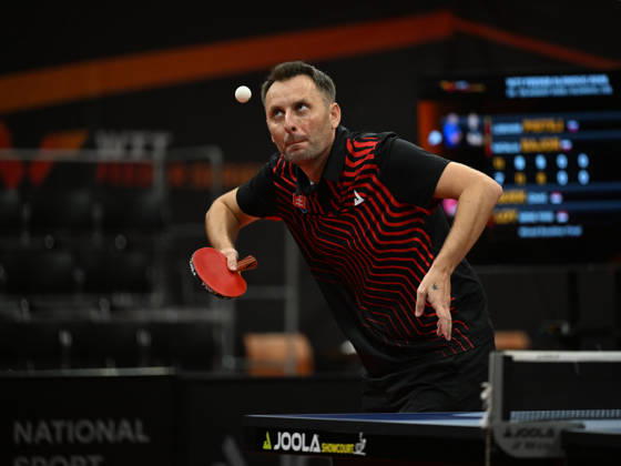 Final of mixed doubles of Table tennis, Tischtennis during the WTT Feeder Olomouc, Czech Republic, August 28, 2026. Natalia Bajorova of Poland, Lubomir Pistej od Slovakia (pictured). (CTKxPhoto LudekxPerina) CTKPhotoP2026082804440  CTKPhotoP2026082804440