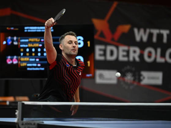 Final of mixed doubles of Table tennis, Tischtennis during the WTT Feeder Olomouc, Czech Republic, August 28, 2026. Natalia Bajorova of Poland, Lubomir Pistej od Slovakia (pictured). (CTKxPhoto LudekxPerina) CTKPhotoP2026082804536  CTKPhotoP2026082804536