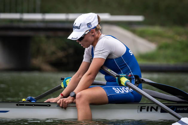 RECORD DATE NOT STATED 28th August 2026; Bosbaan, Amsterdam, Holland, Netherlands; 2026 World Rowing Championships, Day Five; Quarterfinal; Finland Womens Single Sculls (W1x) with Maiju Kainlauri, disappointed after failing to qualify for the semifinal AnthonyxBenoit