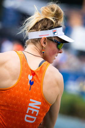 RECORD DATE NOT STATED 28th August 2026; Bosbaan, Amsterdam, Holland, Netherlands; 2026 World Rowing Championships, Day Five; Quarterfinal; Netherlands Womens Single Sculls (W1x) with Karolien Florijn cools down after the race AnthonyxBenoit