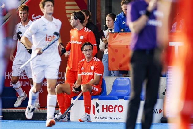 AMSTELVEEN - Duco Telgenkamp of the Netherlands on the sidelines during the semi-final of the Hockey World Cup between the Netherlands and Spain at the Wagener Stadium. KOEN VAN WEEL ANP xVIxANPxSportx xxANPxIVx 566446128 originalFilename: 566446128.jpg