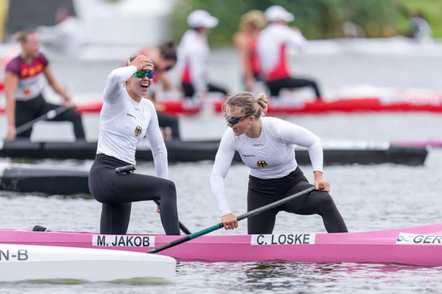 ICF Canoe Sprint and Paracanoe World Championships Maike Jakob, Carlotta Loske during ICF Canoe Sprint and Paracanoe World Championships in Poznan, Poland, on August 28, 2026 Poznan Poland  Copyright: xFotoxOlimpikx originalFilename:jastrzebowski-icfcanoe260826_np4Ol.jpg