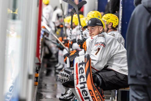 Nico Pertuch (Loewen Frankfurt, 01)) enttaeuscht auf der Bank Koelner Haie vs. Dresdner Eisloewen, Eishockey, Penny DEL, Spieltag 19, 2025 2026, 16.11.2025 Koelner Haie (KEC) vs. Dresdner Eisloewen, Eishockey, Penny DEL, Spieltag 19, 2025 2026, 16.11.2025 Koeln Copyright: xEibner-Pressefoto GerhardxWingenderx EP_GWR