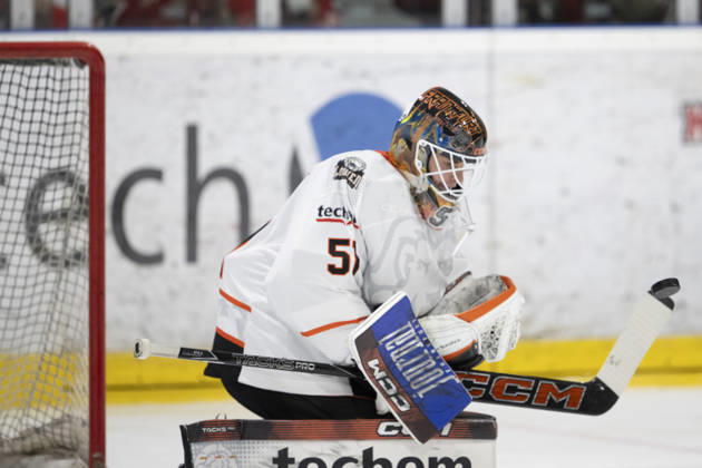 PENNY DEL 1 2. Testspiel; Kölner Haie - Löwen Frankfurt ; Köln, 28.08.2026 Cody Brenner (Löwen Frankfurt, Torwart, 51); PENNY DEL 1 2. Testspiel; Kölner Haie - Löwen Frankfurt am 28.08.2026 in der KA2 in Köln (Deutschland). Copyright: xBEAUTIFULxSPORTS AndreasxDickx