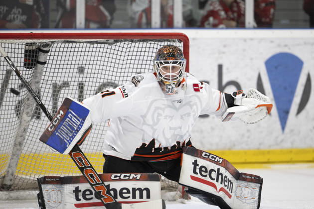 PENNY DEL 1 2. Testspiel; Kölner Haie - Löwen Frankfurt ; Köln, 28.08.2026 Cody Brenner (Löwen Frankfurt, Torwart, 51); PENNY DEL 1 2. Testspiel; Kölner Haie - Löwen Frankfurt am 28.08.2026 in der KA2 in Köln (Deutschland). Copyright: xBEAUTIFULxSPORTS AndreasxDickx