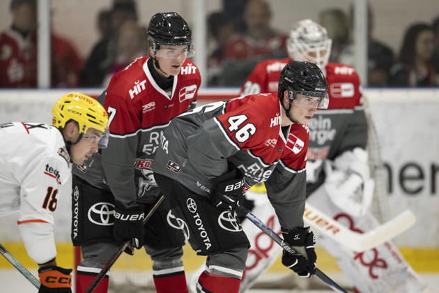 PENNY DEL 1 2. Testspiel; Kölner Haie - Löwen Frankfurt ; Köln, 28.08.2026 Carlos Händel (Kölner Haie, Verteidigung, 7); Kevin Niedenz (Kölner Haie, Sturm, 46); PENNY DEL 1 2. Testspiel; Kölner Haie - Löwen Frankfurt am 28.08.2026 in der KA2 in Köln (Deutschland). Copyright: xBEAUTIFULxSPORTS AndreasxDickx