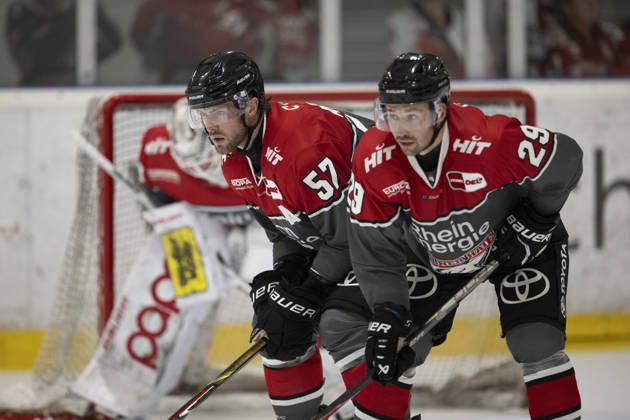 PENNY DEL 1 2. Testspiel; Kölner Haie - Löwen Frankfurt ; Köln, 28.08.2026 Brady Austin (Kölner Haie, Verteidigung, 57); Tim Fleischer (Kölner Haie, Sturm, 29); PENNY DEL 1 2. Testspiel; Kölner Haie - Löwen Frankfurt am 28.08.2026 in der KA2 in Köln (Deutschland). Copyright: xBEAUTIFULxSPORTS AndreasxDickx