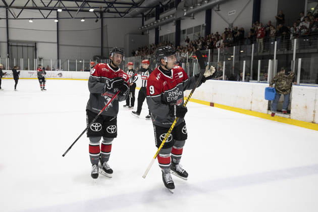 PENNY DEL 1 2. Testspiel; Kölner Haie - Löwen Frankfurt ; Köln, 28.08.2026 Tim Fleischer (Kölner Haie, Sturm, 29); Maxi Kammerer (Kölner Haie, Sturm, 9); PENNY DEL 1 2. Testspiel; Kölner Haie - Löwen Frankfurt am 28.08.2026 in der KA2 in Köln (Deutschland). Copyright: xBEAUTIFULxSPORTS AndreasxDickx