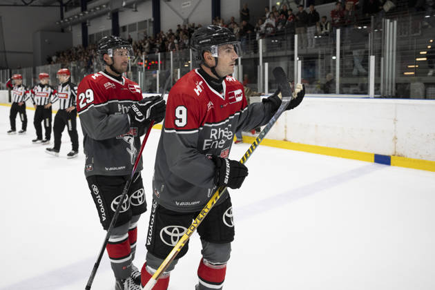 PENNY DEL 1 2. Testspiel; Kölner Haie - Löwen Frankfurt ; Köln, 28.08.2026 Maxi Kammerer (Kölner Haie, Sturm, 9); Tim Fleischer (Kölner Haie, Sturm, 29); PENNY DEL 1 2. Testspiel; Kölner Haie - Löwen Frankfurt am 28.08.2026 in der KA2 in Köln (Deutschland). Copyright: xBEAUTIFULxSPORTS AndreasxDickx