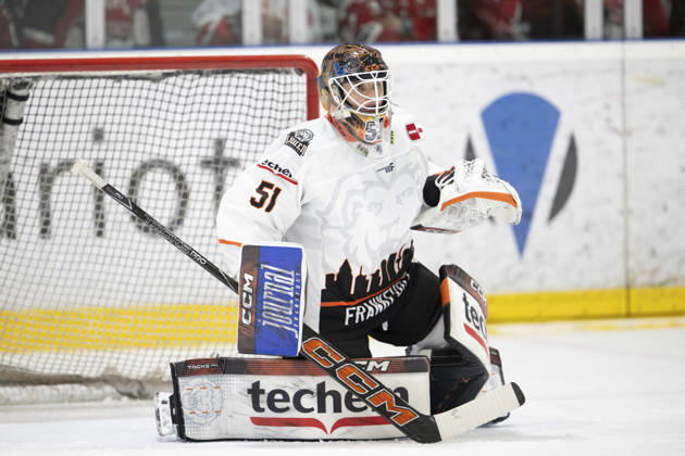 PENNY DEL 1 2. Testspiel; Kölner Haie - Löwen Frankfurt ; Köln, 28.08.2026 Cody Brenner (Löwen Frankfurt, Torwart, 51); PENNY DEL 1 2. Testspiel; Kölner Haie - Löwen Frankfurt am 28.08.2026 in der KA2 in Köln (Deutschland). Copyright: xBEAUTIFULxSPORTS AndreasxDickx