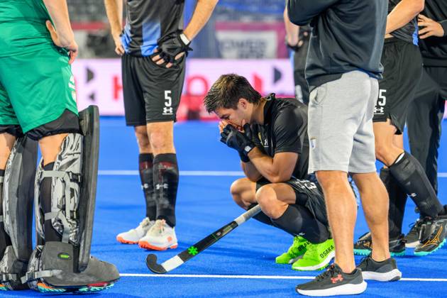 Wavre, 28-08-2026, Belfius Hockey Arena, FIH Hockey World Cup 2026 Men, 2026. Lucio Mendez disappointed after the lost game Germany - Argentina (men). Germany - Argentina (men)  x206155434x Copyright: