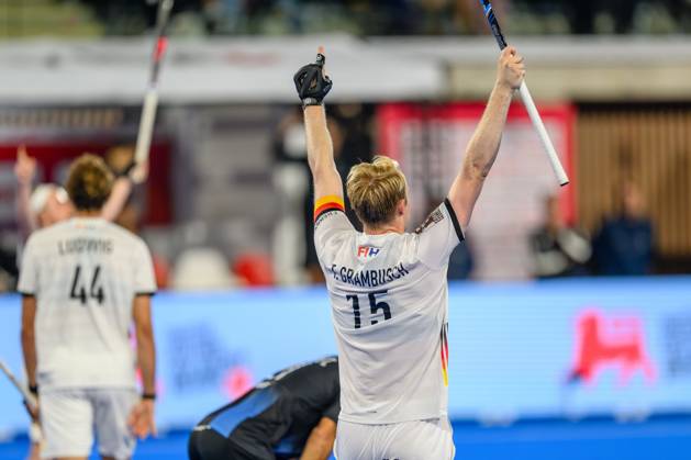 Wavre, 28-08-2026, Belfius Hockey Arena, FIH Hockey World Cup 2026 Men, 2026. Tom Grambusch celebrating the victory of the game Germany - Argentina (men). Germany - Argentina (men)  x206155555x Copyright: