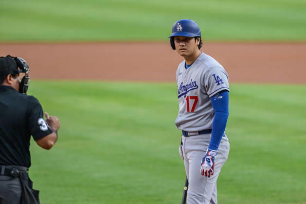 Aug 28, 2026; Detroit, Michigan, USA; Los Angeles Dodgers Shohei Ohtani (17) steps up for the first at bat of the game at Comerica Park. Mandatory Credit: -Cal Media MLB, Baseball Herren, USA 2026: Dodgers Vs Tigers AUG 28  - ZUMAc04_ 20260828_zma_c04_003 Copyright: xAllanxDranbergx