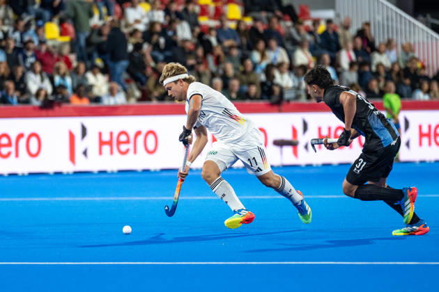 FIH Hockey World Cup 2026 - Men s Semi-Final - Germany v Argentina 2-0 Wavre, Belgien, 28 August 2026: Thies Prinz, 11, Germany during the men s semi-final between Germany and Argentina at the FIH Hockey World Cup Belgium & Netherlands 2026 at Belfius Hockey Arena in Wavre, Belgium. Photo: Axel Kaste AK Photography. Wavre Belfius Hockey Arena Walloon Brabant Belgium