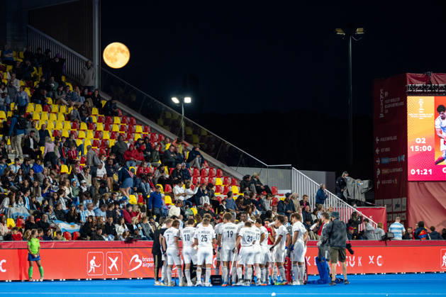 FIH Hockey World Cup 2026 - Men s Semi-Final - Germany v Argentina 2-0 Wavre, Belgien, 28 August 2026: Mond bei Viertelpause during the men s semi-final between Germany and Argentina at the FIH Hockey World Cup Belgium & Netherlands 2026 at Belfius Hockey Arena in Wavre, Belgium. Photo: Axel Kaste AK Photography. Wavre Belfius Hockey Arena Walloon Brabant Belgium