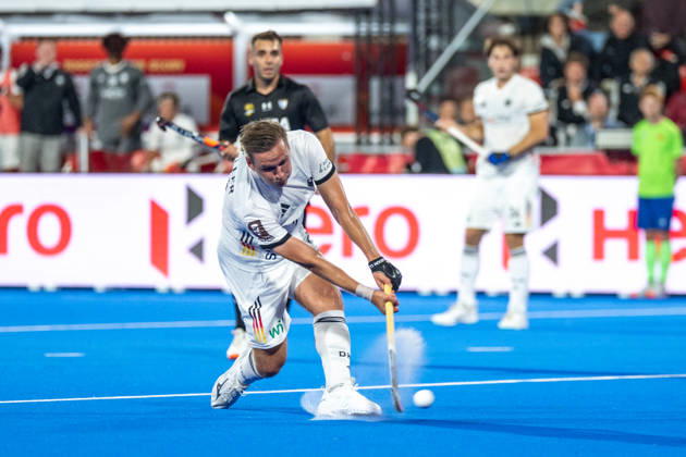 FIH Hockey World Cup 2026 - Men s Semi-Final - Germany v Argentina 2-0 Wavre, Belgien, 28 August 2026: Hannes Müller, 25, Germany during the men s semi-final between Germany and Argentina at the FIH Hockey World Cup Belgium & Netherlands 2026 at Belfius Hockey Arena in Wavre, Belgium. Photo: Axel Kaste AK Photography. Wavre Belfius Hockey Arena Walloon Brabant Belgium