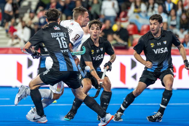 FIH Hockey World Cup 2026 - Men s Semi-Final - Germany v Argentina 2-0 Wavre, Belgien, 28 August 2026: Hannes Müller, 25, Germany during the men s semi-final between Germany and Argentina at the FIH Hockey World Cup Belgium & Netherlands 2026 at Belfius Hockey Arena in Wavre, Belgium. Photo: Axel Kaste AK Photography. Wavre Belfius Hockey Arena Walloon Brabant Belgium