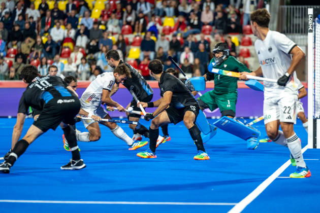 FIH Hockey World Cup 2026 - Men s Semi-Final - Germany v Argentina 2-0 Wavre, Belgien, 28 August 2026: Justus Weigand, 19, Germany during the men s semi-final between Germany and Argentina at the FIH Hockey World Cup Belgium & Netherlands 2026 at Belfius Hockey Arena in Wavre, Belgium. Photo: Axel Kaste AK Photography. Wavre Belfius Hockey Arena Walloon Brabant Belgium