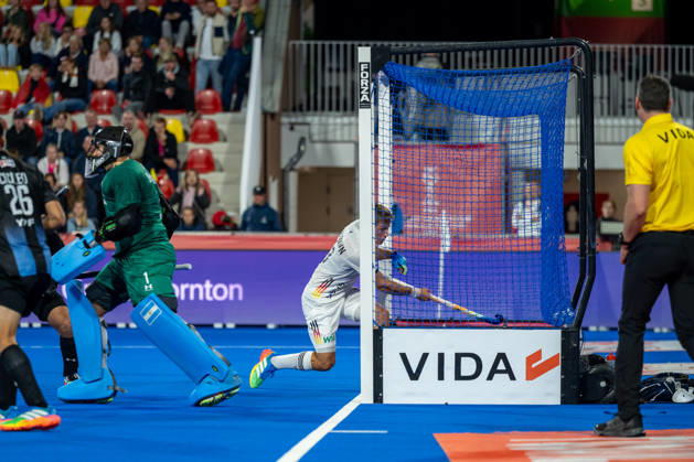 FIH Hockey World Cup 2026 - Men s Semi-Final - Germany v Argentina 2-0 Wavre, Belgien, 28 August 2026: Tor, Paul-Philipp Kaufmann, 13, Germany during the men s semi-final between Germany and Argentina at the FIH Hockey World Cup Belgium & Netherlands 2026 at Belfius Hockey Arena in Wavre, Belgium. Photo: Axel Kaste AK Photography. Wavre Belfius Hockey Arena Walloon Brabant Belgium