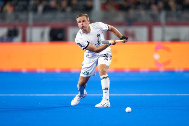 FIH Hockey World Cup 2026 - Men s Semi-Final - Germany v Argentina 2-0 Wavre, Belgien, 28 August 2026: Hannes Müller, 25, Germany during the men s semi-final between Germany and Argentina at the FIH Hockey World Cup Belgium & Netherlands 2026 at Belfius Hockey Arena in Wavre, Belgium. Photo: Axel Kaste AK Photography. Wavre Belfius Hockey Arena Walloon Brabant Belgium