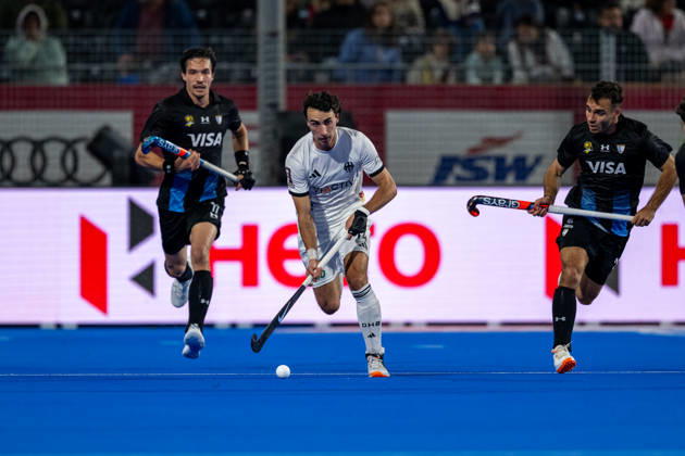 FIH Hockey World Cup 2026 - Men s Semi-Final - Germany v Argentina 2-0 Wavre, Belgien, 28 August 2026: Teo Hinrichs, 14, Germany during the men s semi-final between Germany and Argentina at the FIH Hockey World Cup Belgium & Netherlands 2026 at Belfius Hockey Arena in Wavre, Belgium. Photo: Axel Kaste AK Photography. Wavre Belfius Hockey Arena Walloon Brabant Belgium