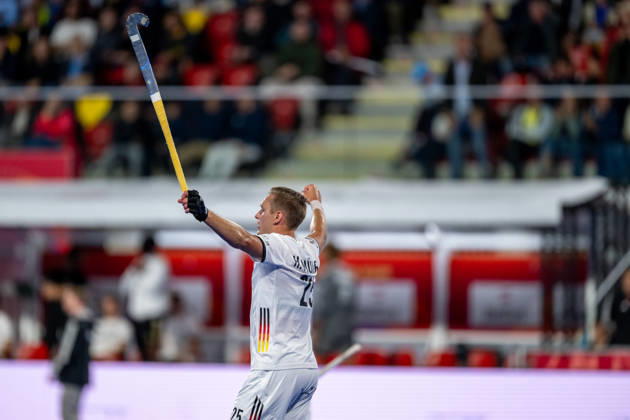 FIH Hockey World Cup 2026 - Men s Semi-Final - Germany v Argentina 2-0 Wavre, Belgien, 28 August 2026: Hannes Müller, 25, Germany during the men s semi-final between Germany and Argentina at the FIH Hockey World Cup Belgium & Netherlands 2026 at Belfius Hockey Arena in Wavre, Belgium. Photo: Axel Kaste AK Photography. Wavre Belfius Hockey Arena Walloon Brabant Belgium