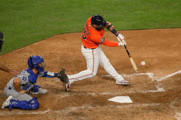 Aug 28, 2026; Detroit, Michigan, USA; Detroit Tigers Gleyber Torres (25) at bat at Comerica Park. Mandatory Credit: -Cal Media MLB, Baseball Herren, USA 2026: Dodgers Vs Tigers AUG 28  - ZUMAc04_ 20260828_zma_c04_027 Copyright: xAllanxDranbergx