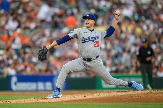 MLB, Baseball Herren, USA 2026: Dodgers Vs Tigers AUG 28 Aug 28, 2026; Detroit, Michigan, USA; Los Angeles Dodgers Tarik Skubal (29) on the mound in the first inning at Comerica Park. Mandatory Credit: Allan Dranberg-Cal Media (Credit Image: Â Allan Dranberg Cal Sport Media) Detroit Michigan USA EDITORIAL USE ONLY Copyright: xx ZUMA-20260828_zma_c04_025.jpg AllanxDranbergx csmphotothree515081