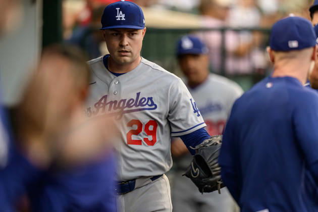 MLB, Baseball Herren, USA 2026: Dodgers Vs Tigers AUG 28 Aug 28, 2026; Detroit, Michigan, USA; Los Angeles Dodgers Tarik Skubal (29) walking in the dugout after his firsts inning pitching since returing to Detroit at Comerica Park. Mandatory Credit: Allan Dranberg-Cal Media (Credit Image: Â Allan Dranberg Cal Sport Media) Detroit Michigan USA EDITORIAL USE ONLY Copyright: xx ZUMA-20260828_zma_c04_024.jpg AllanxDranbergx csmphotothree515082