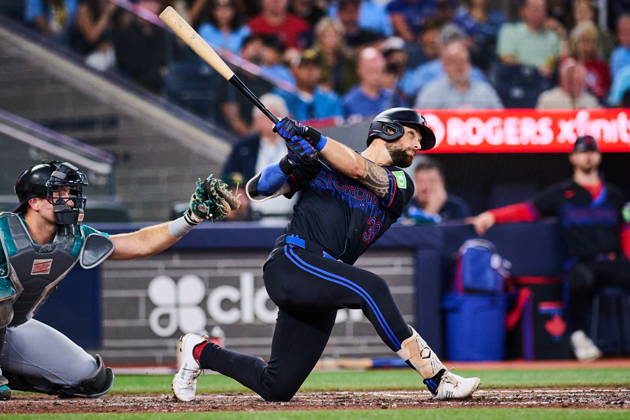 August 28, 2026, Toronto, On, Canada: Toronto Blue Jays Nathan Lukes (38) hits a solo home run against the Seattle Mariners during fifth inning MLB, Baseball Herren, USA baseball action in Toronto, on Friday, Aug. 28, 2026. Canada News - August 28, 2026 - ZUMAc35_ 20260828_zaf_c35_096 Copyright: xSammyxKoganx