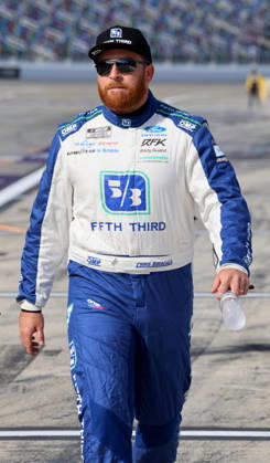 DAYTONA BEACH, FL - AUGUST 28: Chris Buescher ( 17 RFK Racing Fifth Third Bank Ford) during qualifying for the NASCAR, Motorsport, USA Cup Series Coke Zero Sugar 400 on August 28, 2026 at Daytona International Speedway in Daytona Beach, FL (Photo by Malcolm Hope Icon Sportswire) AUTO: AUG 28 NASCAR Cup Series Coke Zero Sugar 400 EDITORIAL USE ONLY Icon260828025400